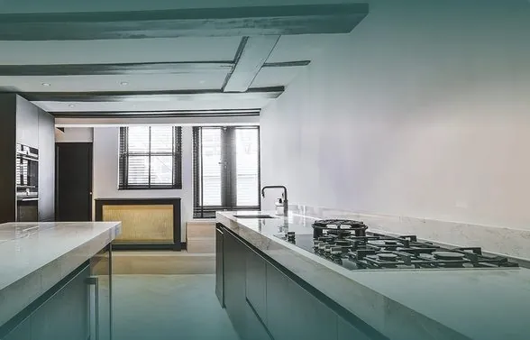Cocina abierta con isla